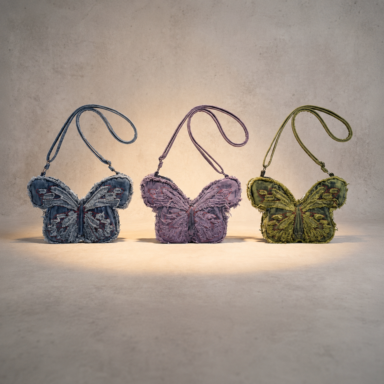 Denim Butterfly Bag
