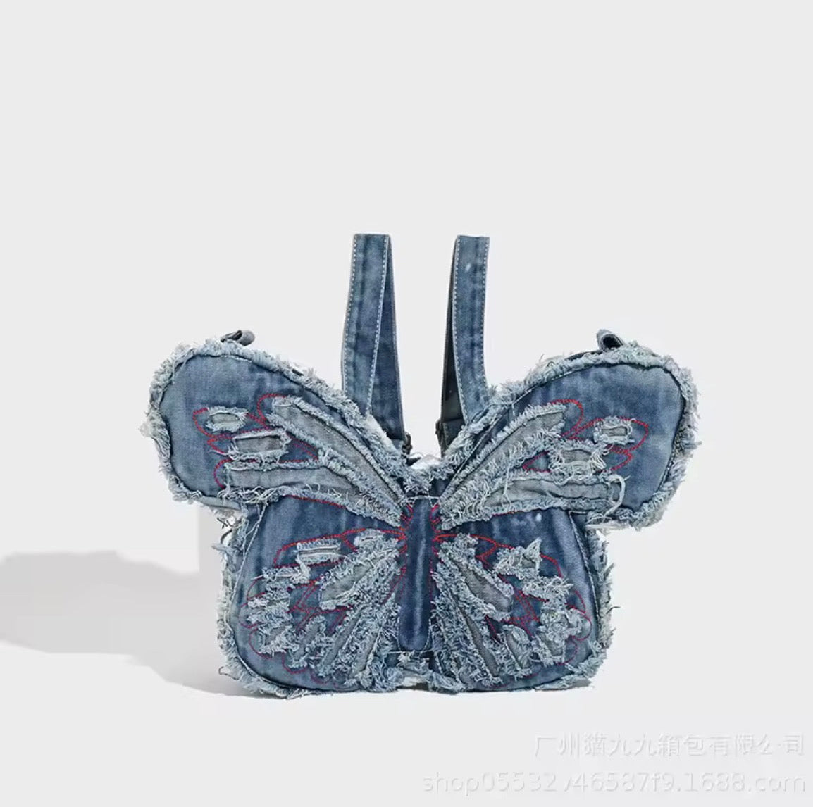 Denim Butterfly Bag - Denim Blue